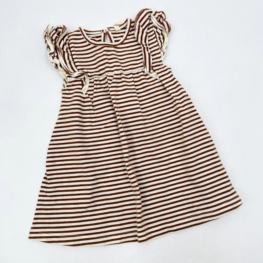 Quincy‎ Mare Striped Ruffle Mini Dress 18-24 mos